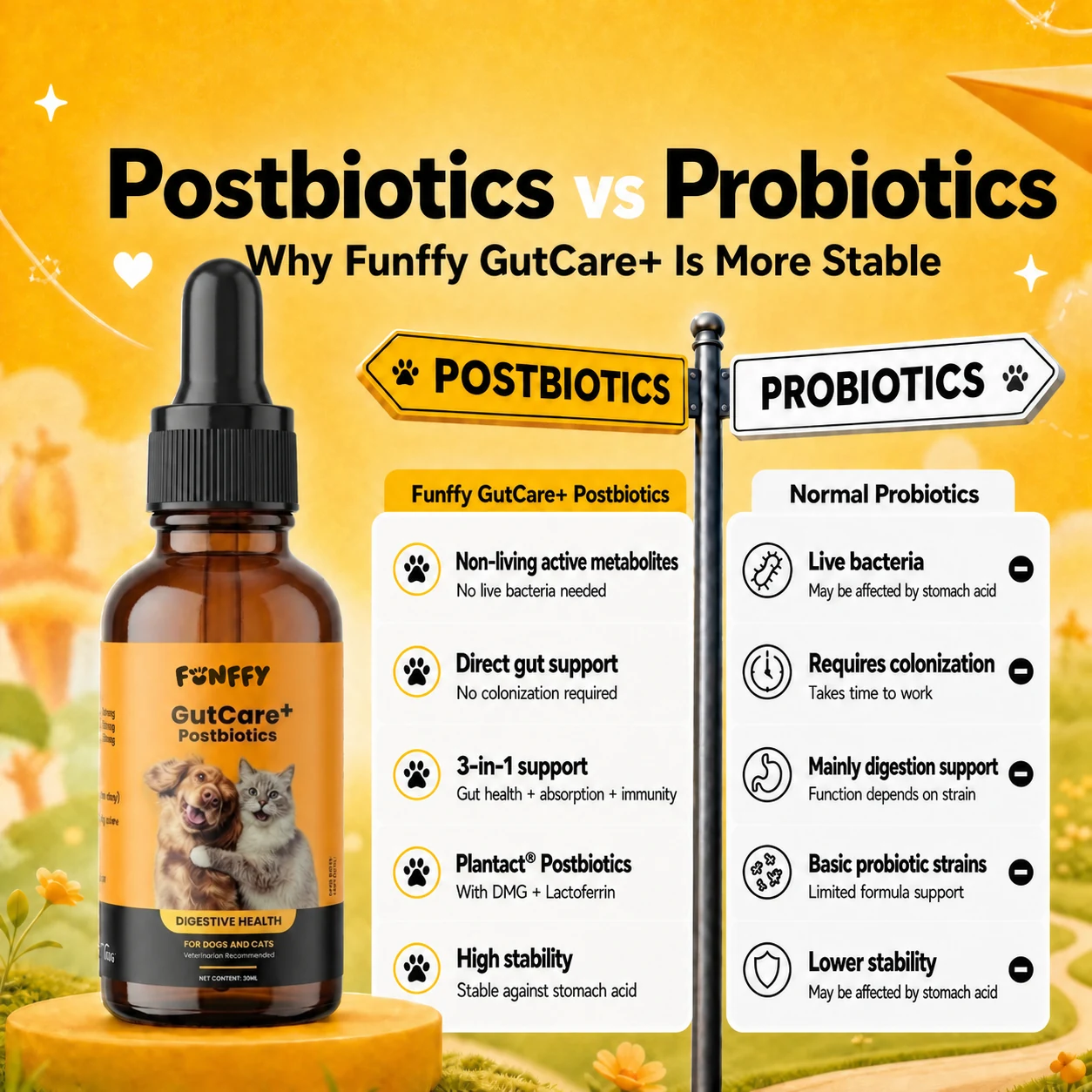 Postbiotics and probiotics comparison